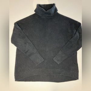 Black turtleneck, J.Crew, cotton cashmere sweater medium